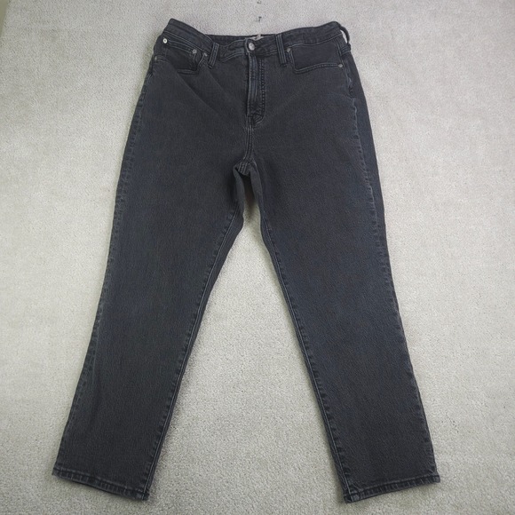 Madewell Denim - Madewell The Curvy Perfect Vintage Jeans Womens 31 (32) Black High Rise Denim